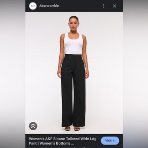 Abercrombie & Fitch Black Wide-Leg Pants Curve Love Size 18x34 Never Worn